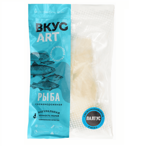 Палтус ВКУСАРТ стрелозубый филе б/к с/м 400гр